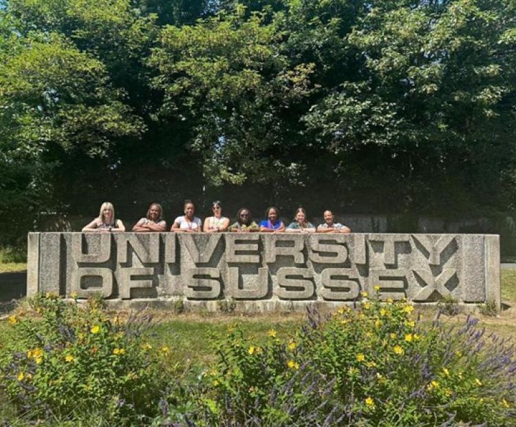 group photo - Exchange visit at the University of Sussex